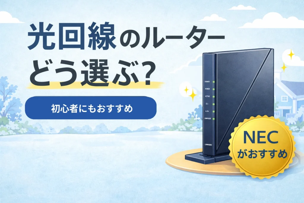 NECのWi-Fiルーター選びを初心者向けに解説する記事のアイキャッチ画像